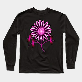 wonderful flower in pink and purple Long Sleeve T-Shirt